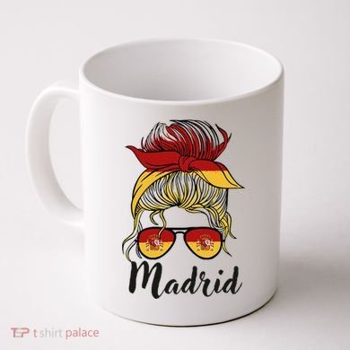 Madrid Girl Spanish Flag Spain Coffee Mug