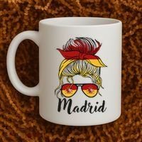 Madrid Girl Spanish Flag Spain Coffee Mug thumb 2
