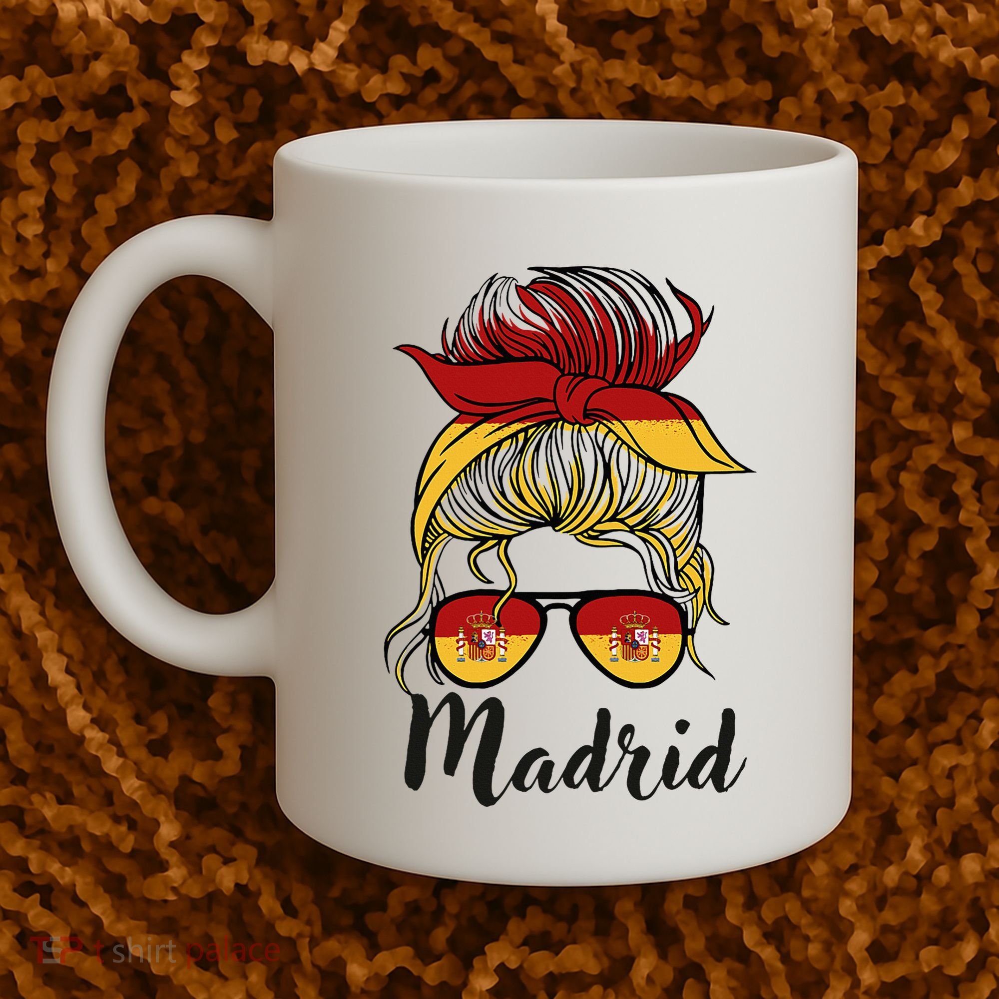 Madrid Girl Spanish Flag Spain Coffee Mug