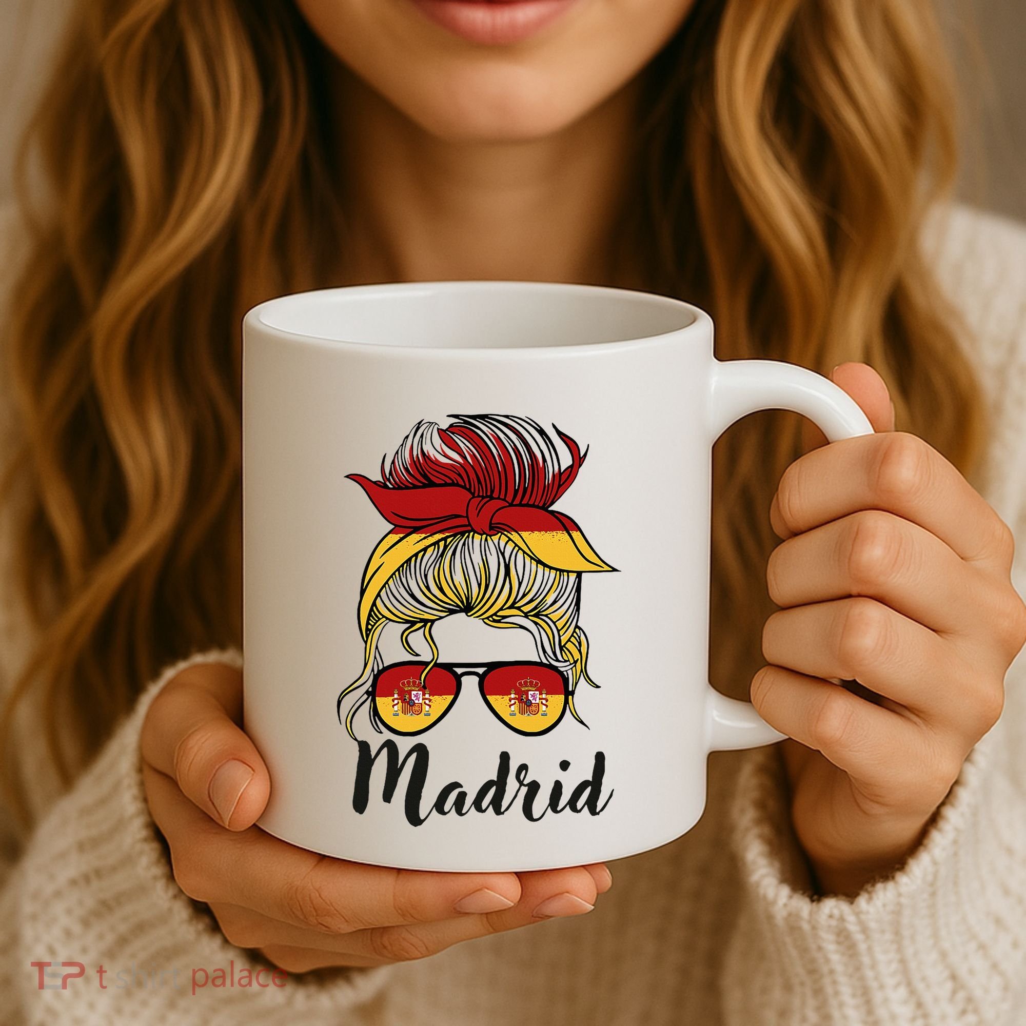 Madrid Girl Spanish Flag Spain Coffee Mug