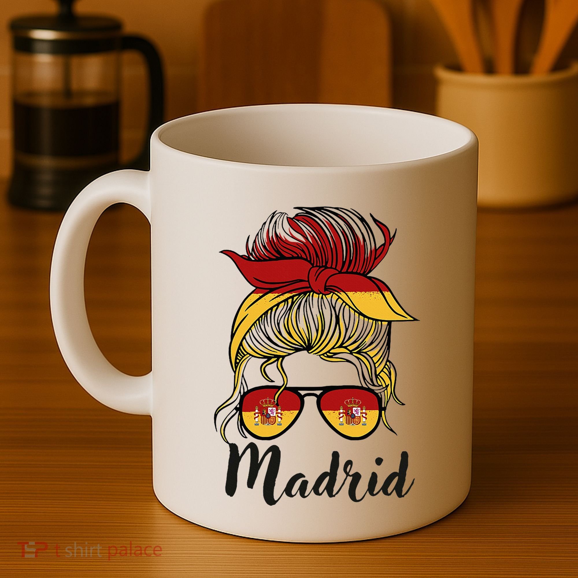 Madrid Girl Spanish Flag Spain Coffee Mug