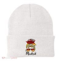 Madrid Girl Spanish Flag Spain Beanie thumb 0