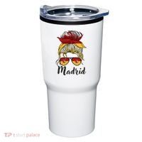 Madrid Girl Spanish Flag Spain Tumbler thumb 0