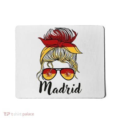 Madrid Girl Spanish Flag Spain Mousepad