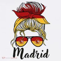 Madrid Girl Spanish Flag Spain Mousepad thumb 1
