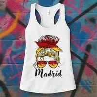Madrid Girl Spanish Flag Spain Women's Tank Top thumb 3