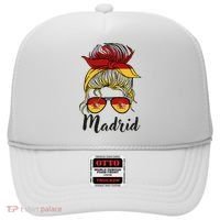Madrid Girl Spanish Flag Spain Hat thumb 0