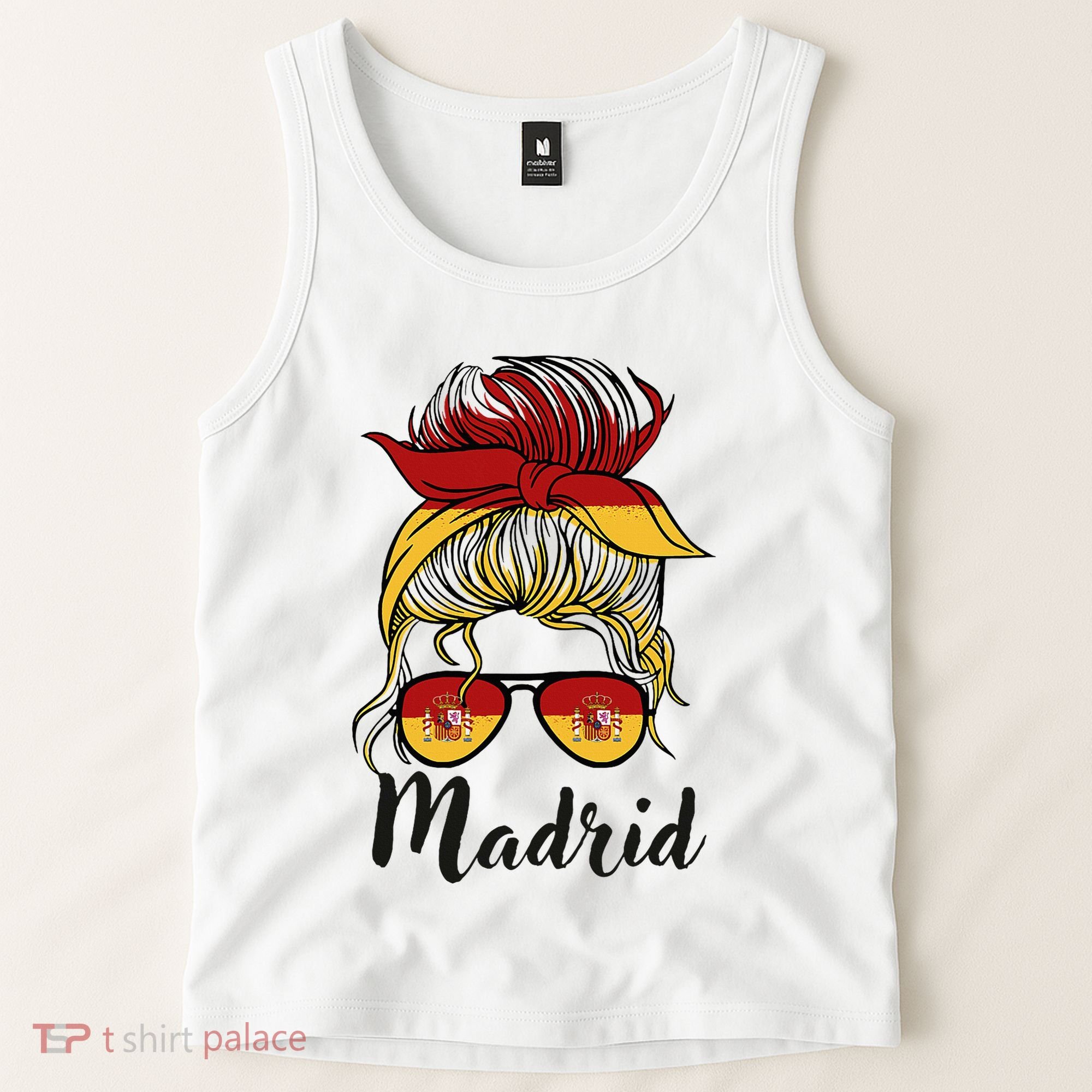 Madrid Girl Spanish Flag Spain Tank Top