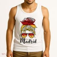 Madrid Girl Spanish Flag Spain Tank Top thumb 3