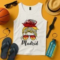 Madrid Girl Spanish Flag Spain Tank Top thumb 4