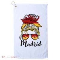 Madrid Girl Spanish Flag Spain Golf Towel thumb 0