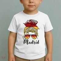 Madrid Girl Spanish Flag Spain Toddler T-Shirt thumb 2