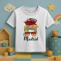 Madrid Girl Spanish Flag Spain Toddler T-Shirt thumb 3