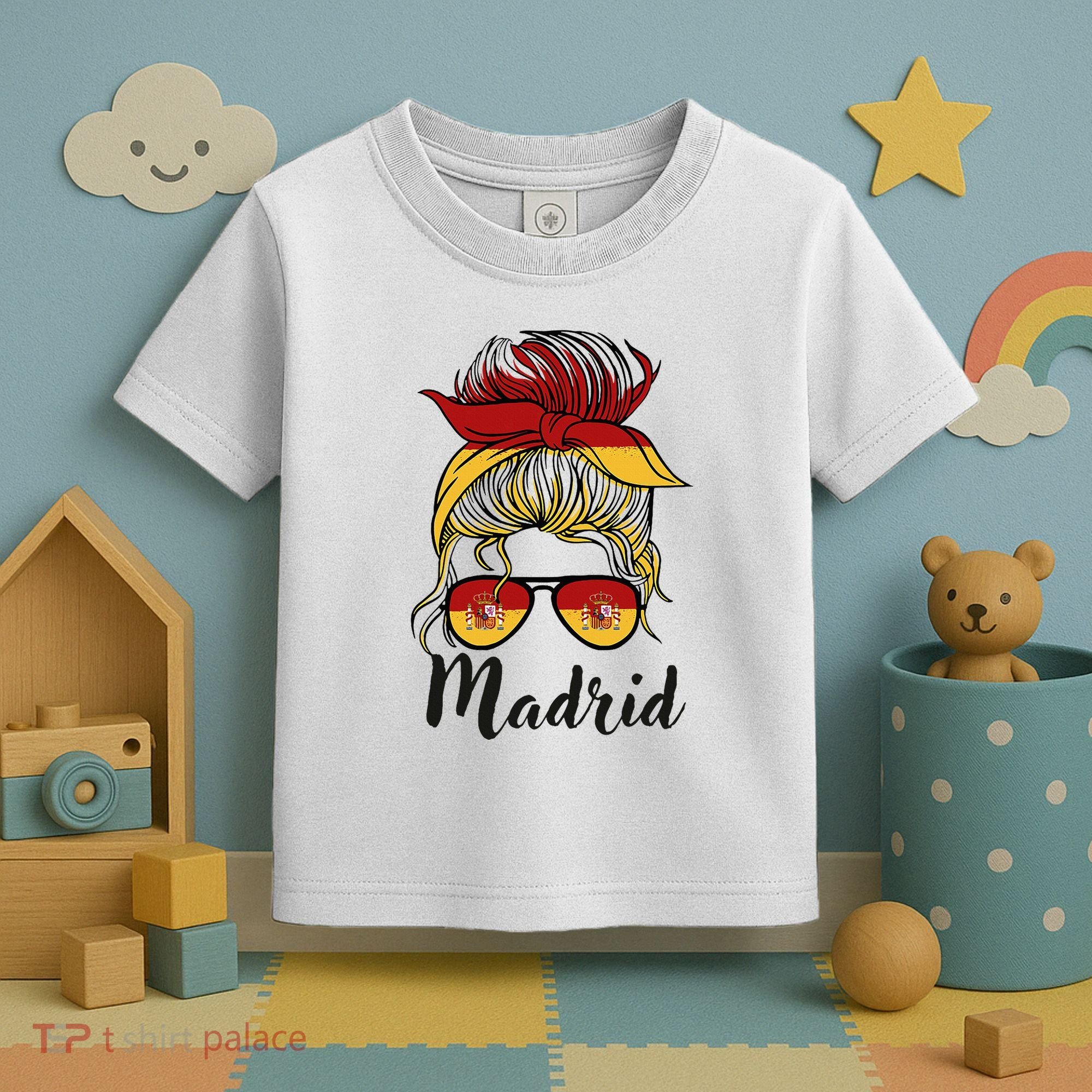 Madrid Girl Spanish Flag Spain Toddler T-Shirt