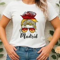 Madrid Girl Spanish Flag Spain Women's T-Shirt thumb 2