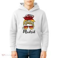 Madrid Girl Spanish Flag Spain Kids Hoodie thumb 4