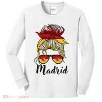 Madrid Girl Spanish Flag Spain Kids Long Sleeve Shirt thumb 0