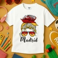 Madrid Girl Spanish Flag Spain Kids T-Shirt thumb 3