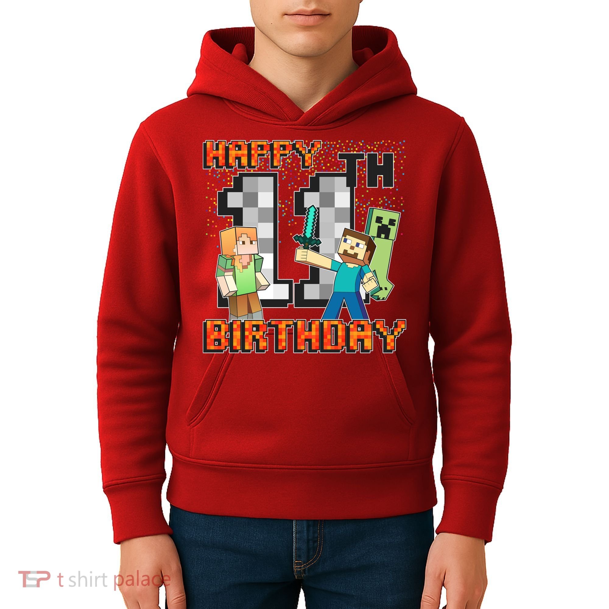 Group Shot 11th Birthday Kids Hoodie