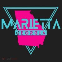 Marietta Georgia Souvenir Ga Retro Triangle Women's Sweatshirt thumb 2
