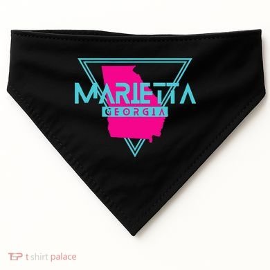 Marietta Georgia Souvenir Ga Retro Triangle USA-Made Doggie Bandana