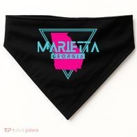 Marietta Georgia Souvenir Ga Retro Triangle USA-Made Doggie Bandana thumb 0