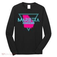 Marietta Georgia Souvenir Ga Retro Triangle Long Sleeve Shirt thumb 0
