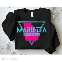 Marietta Georgia Souvenir Ga Retro Triangle Sweatshirt thumb 2