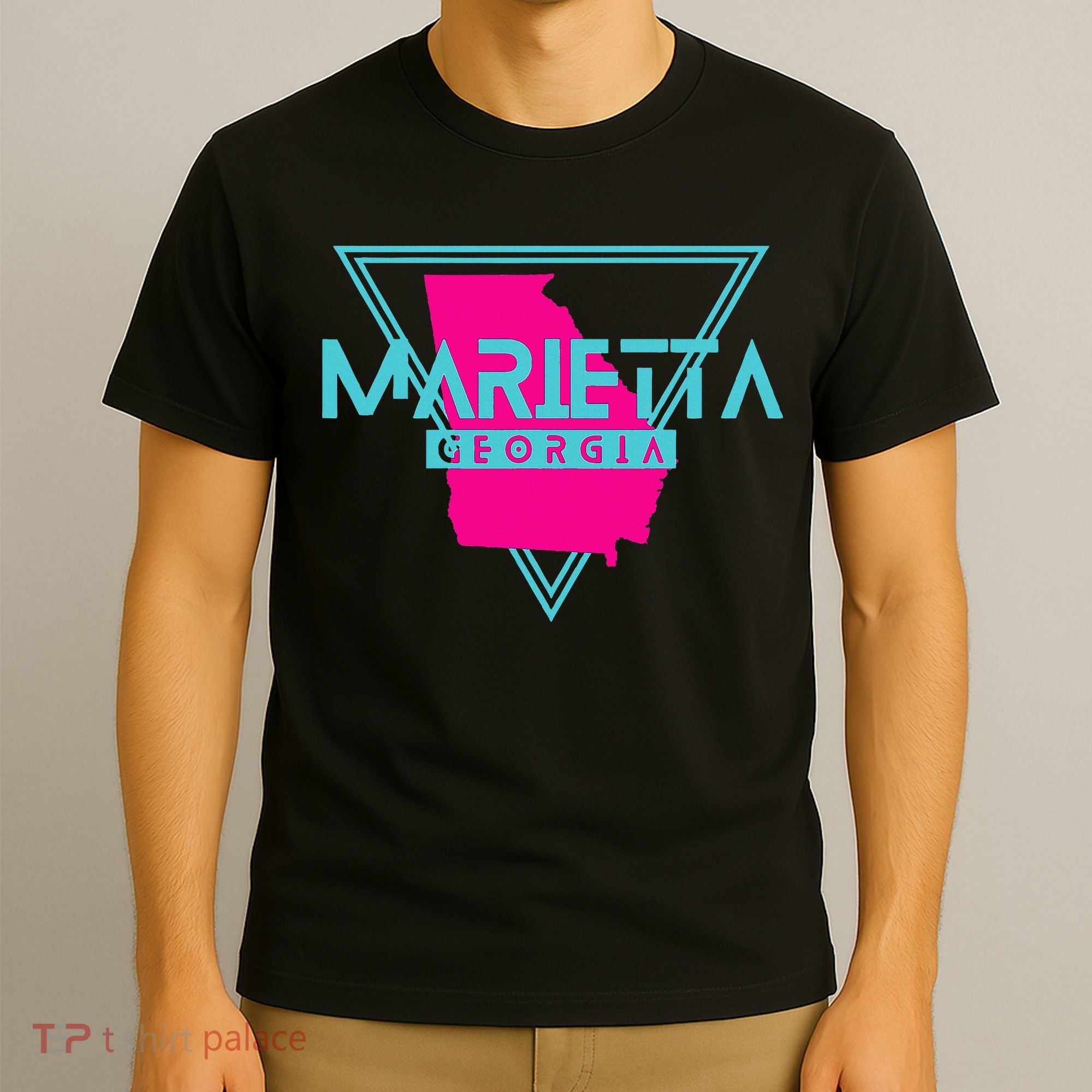Marietta Georgia Souvenir Ga Retro Triangle T-Shirt