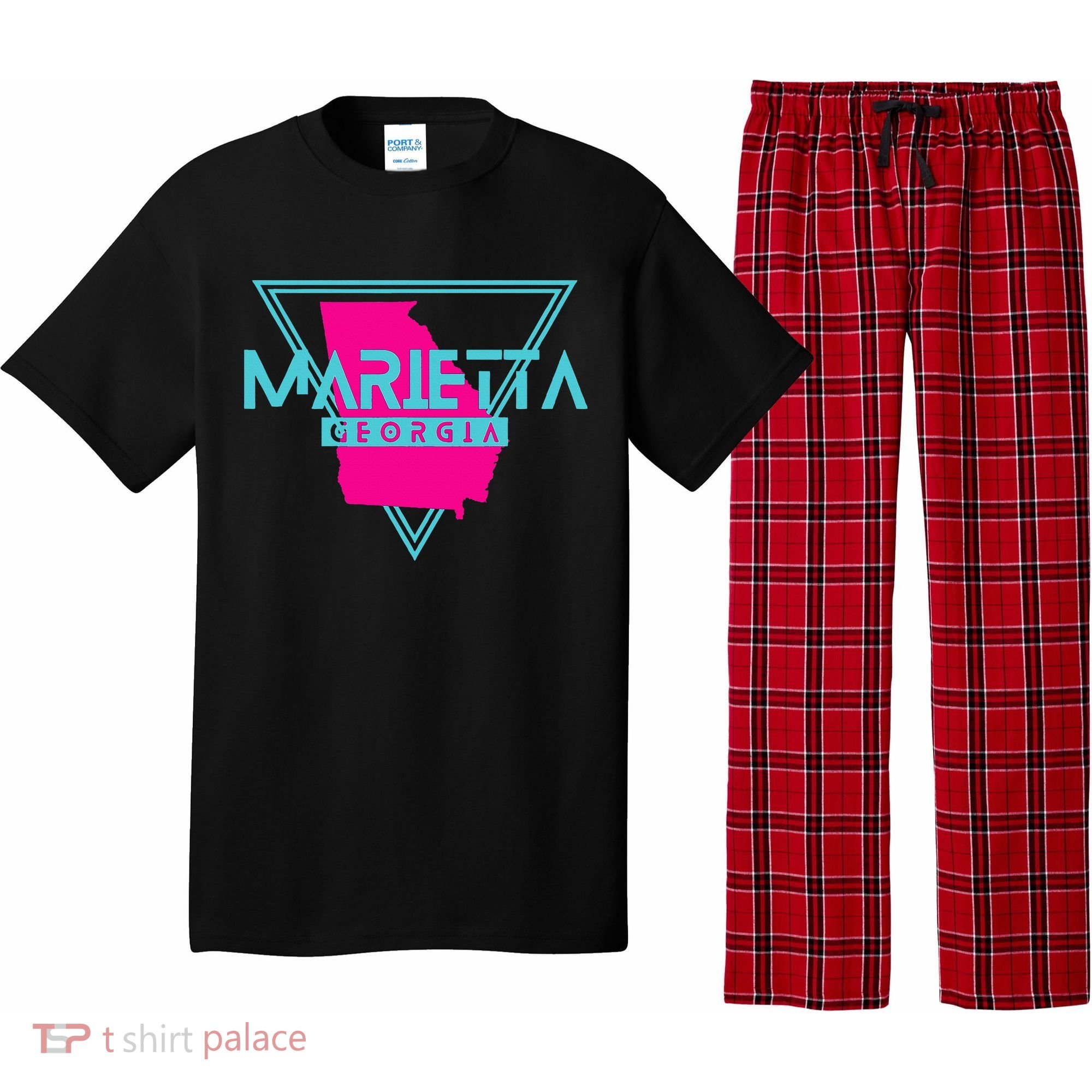 Marietta Georgia Souvenir Ga Retro Triangle Pajama Set
