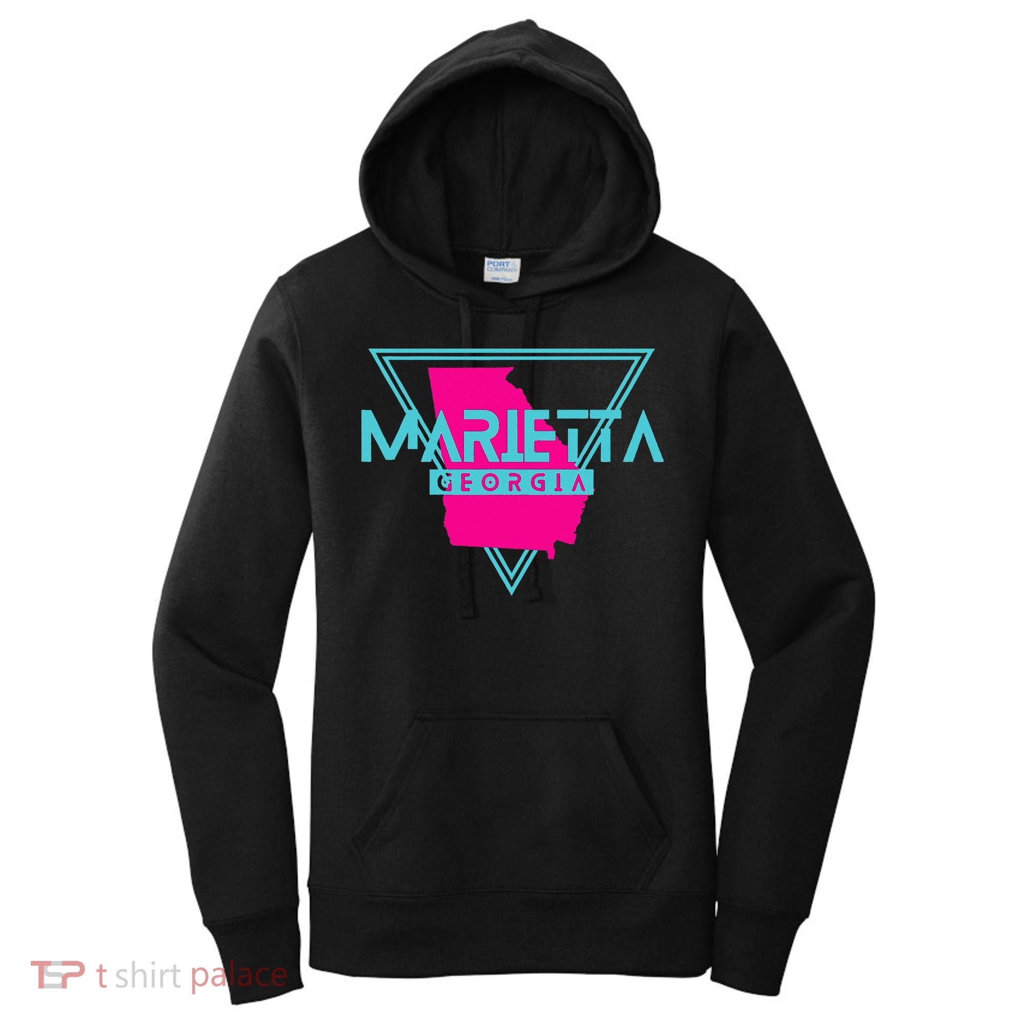 Marietta Georgia Souvenir Ga Retro Triangle Women's Hoodie