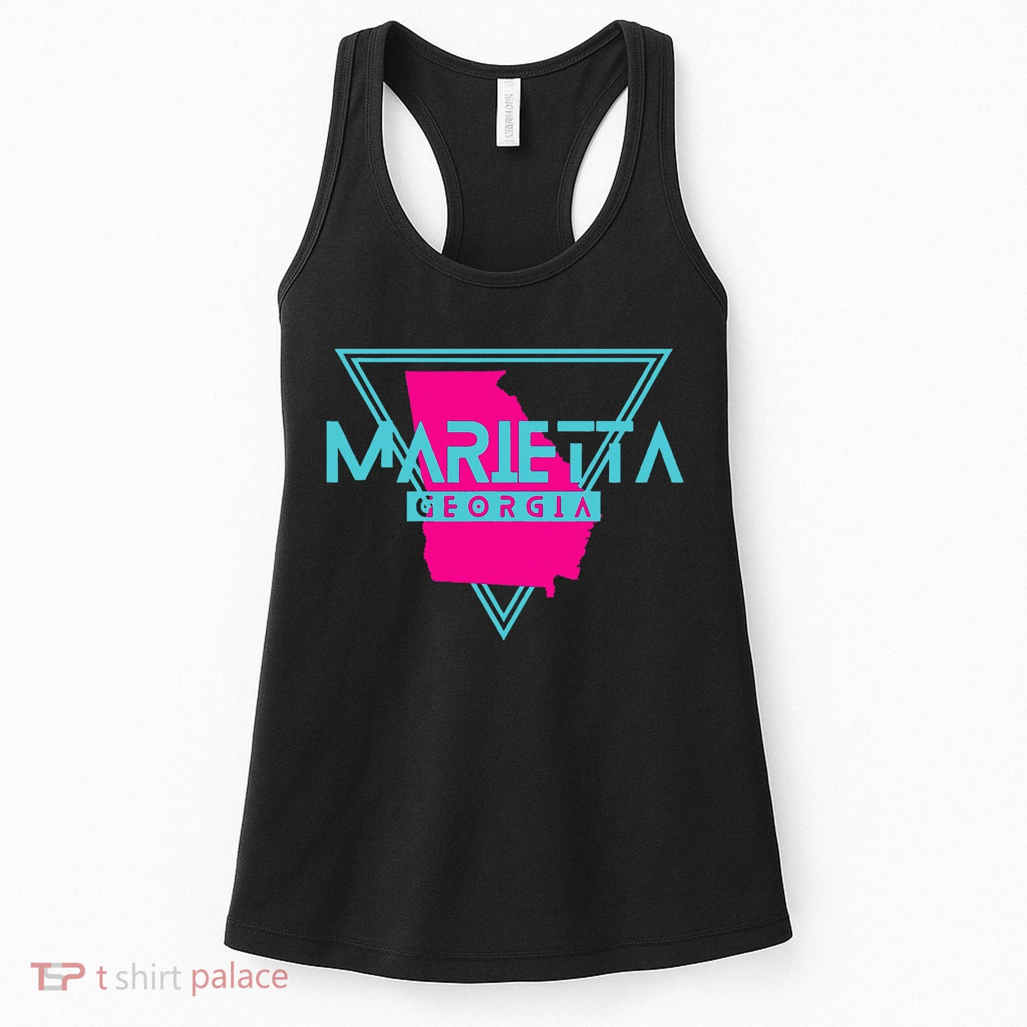 Marietta Georgia Souvenir Ga Retro Triangle Women's Tank Top