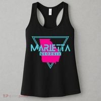 Marietta Georgia Souvenir Ga Retro Triangle Women's Tank Top thumb 3