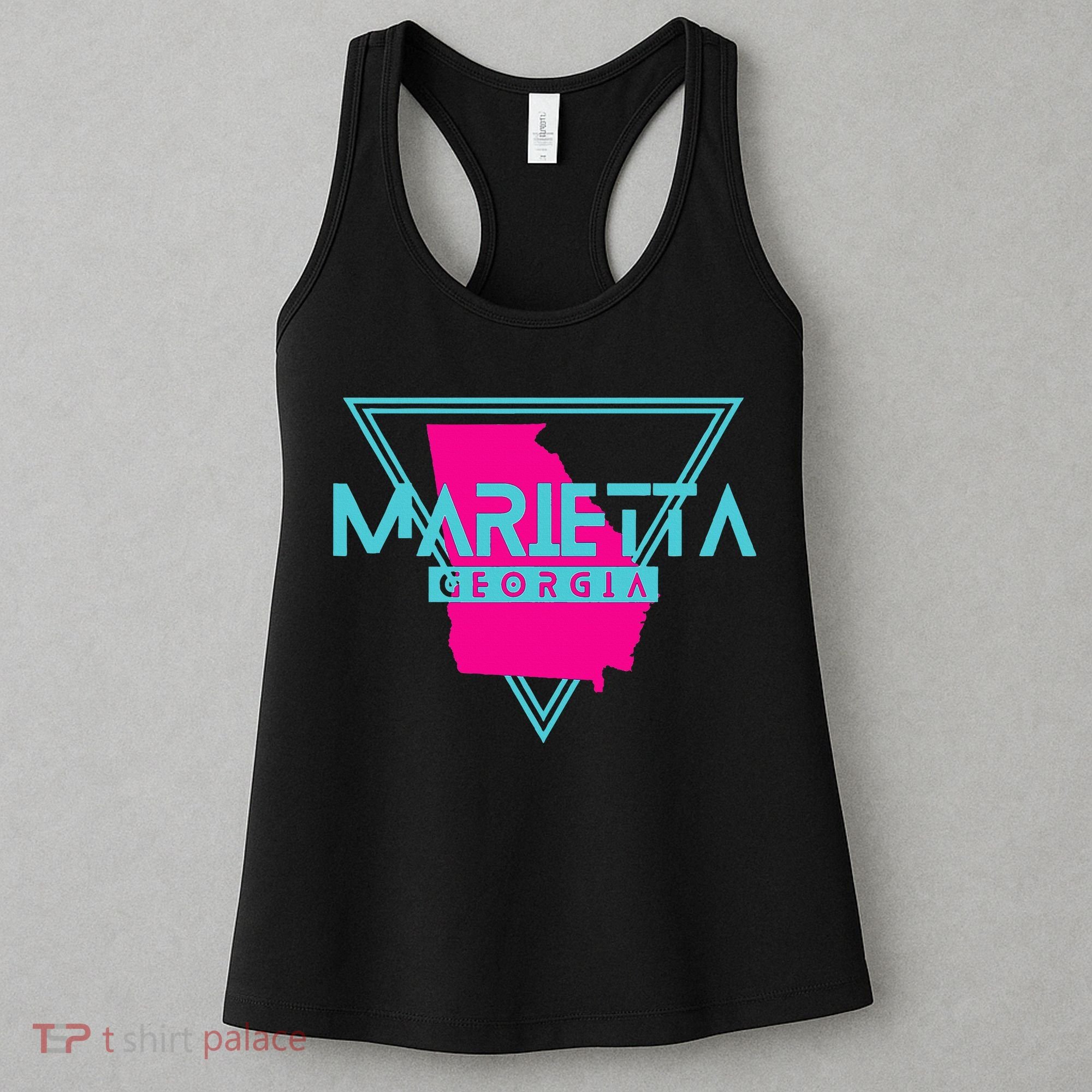 Marietta Georgia Souvenir Ga Retro Triangle Women's Tank Top