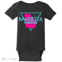 Marietta Georgia Souvenir Ga Retro Triangle Baby Bodysuit thumb 0