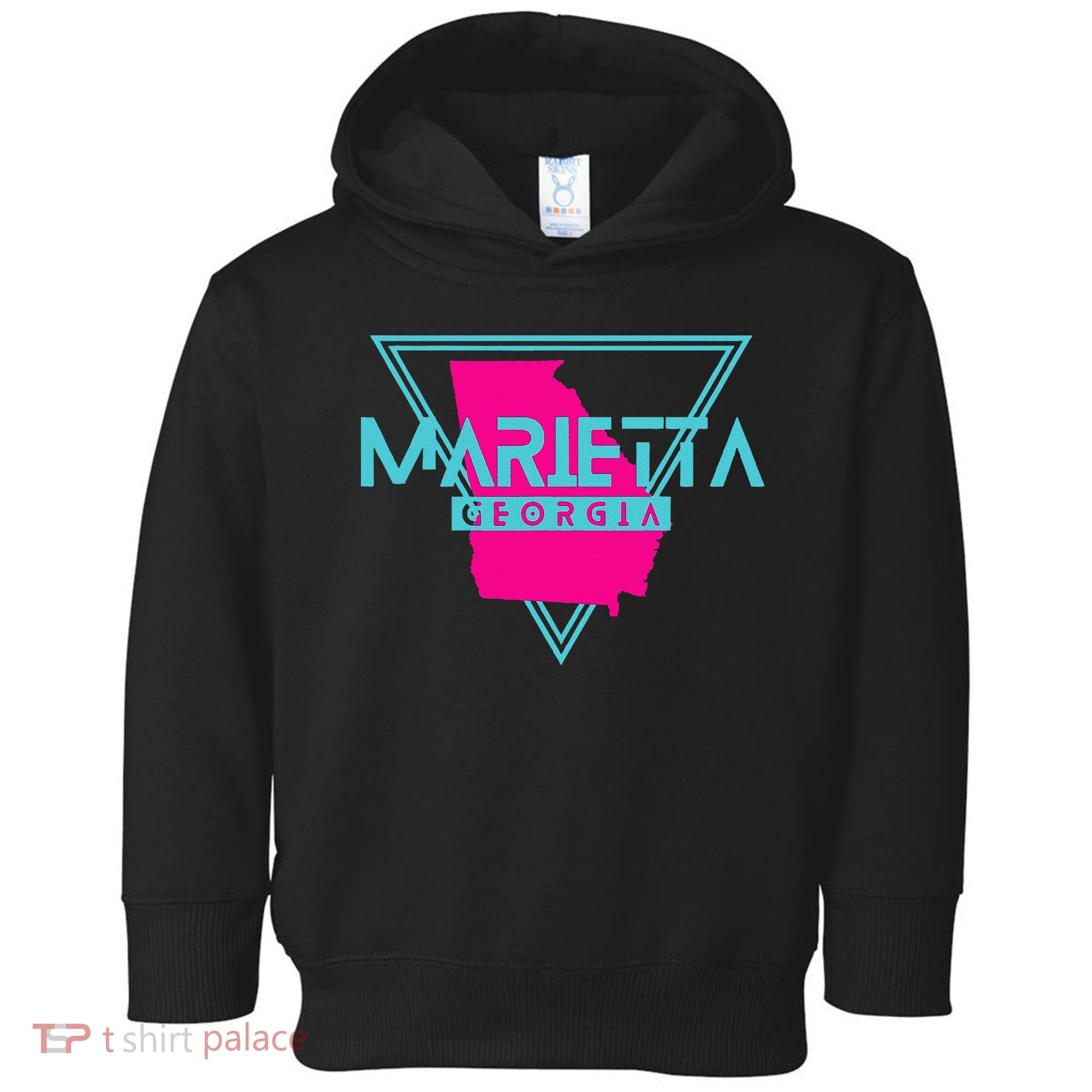 Marietta Georgia Souvenir Ga Retro Triangle Toddler Hoodie