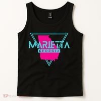 Marietta Georgia Souvenir Ga Retro Triangle Tank Top thumb 2