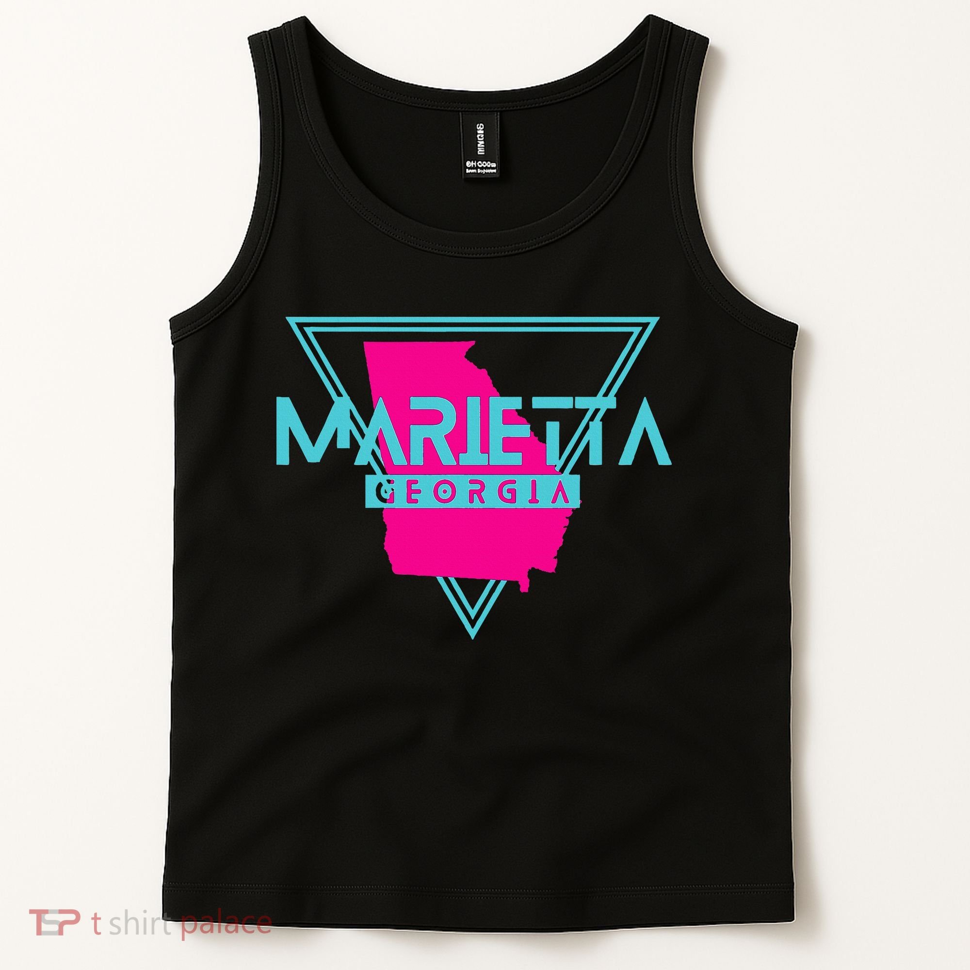 Marietta Georgia Souvenir Ga Retro Triangle Tank Top