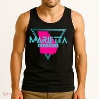 Marietta Georgia Souvenir Ga Retro Triangle Tank Top thumb 3