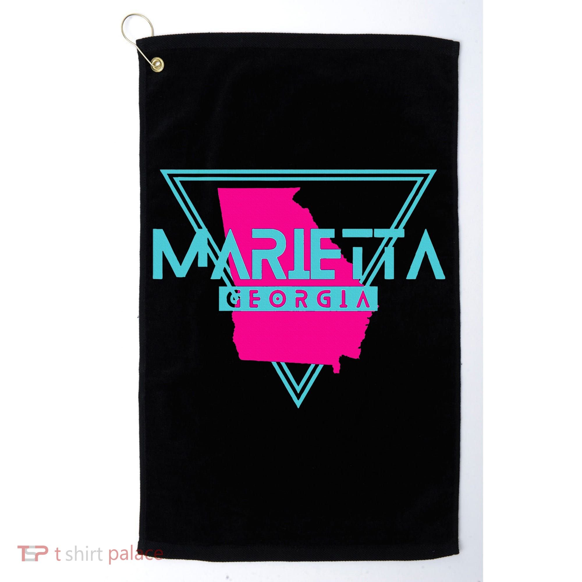 Marietta Georgia Souvenir Ga Retro Triangle Golf Towel