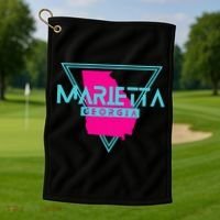 Marietta Georgia Souvenir Ga Retro Triangle Golf Towel thumb 1