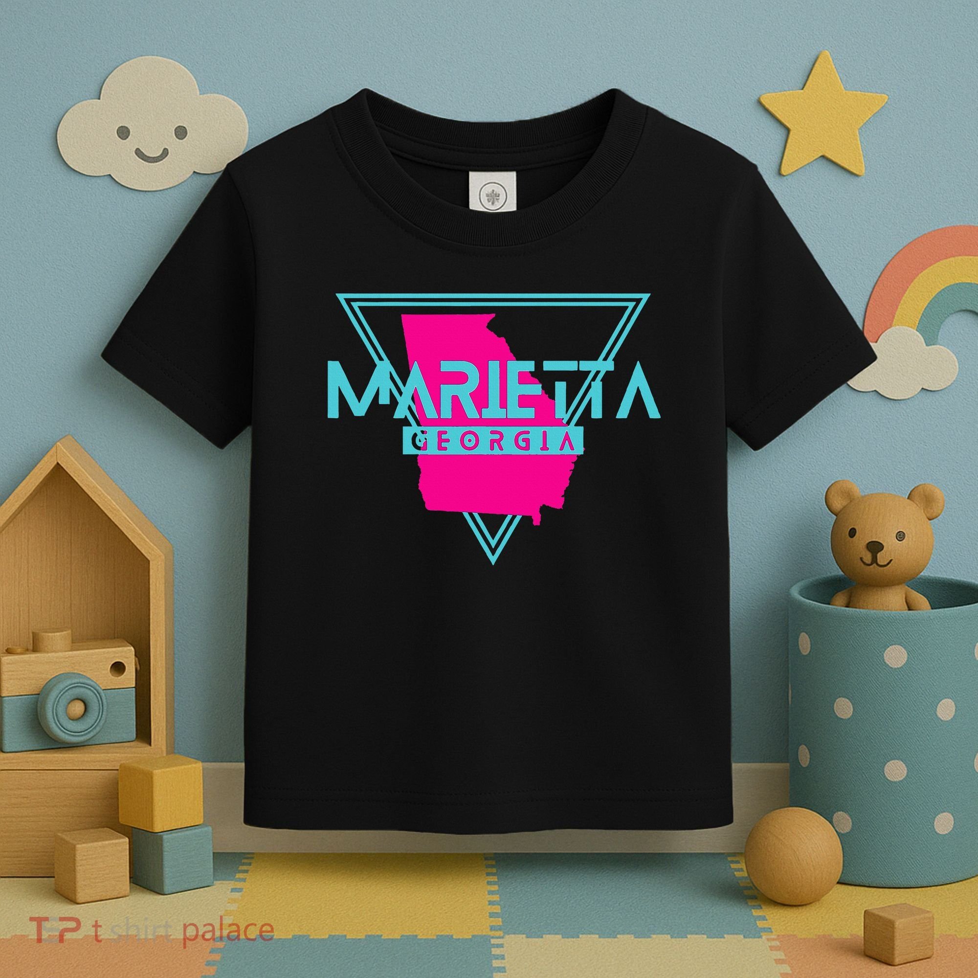 Marietta Georgia Souvenir Ga Retro Triangle Toddler T-Shirt