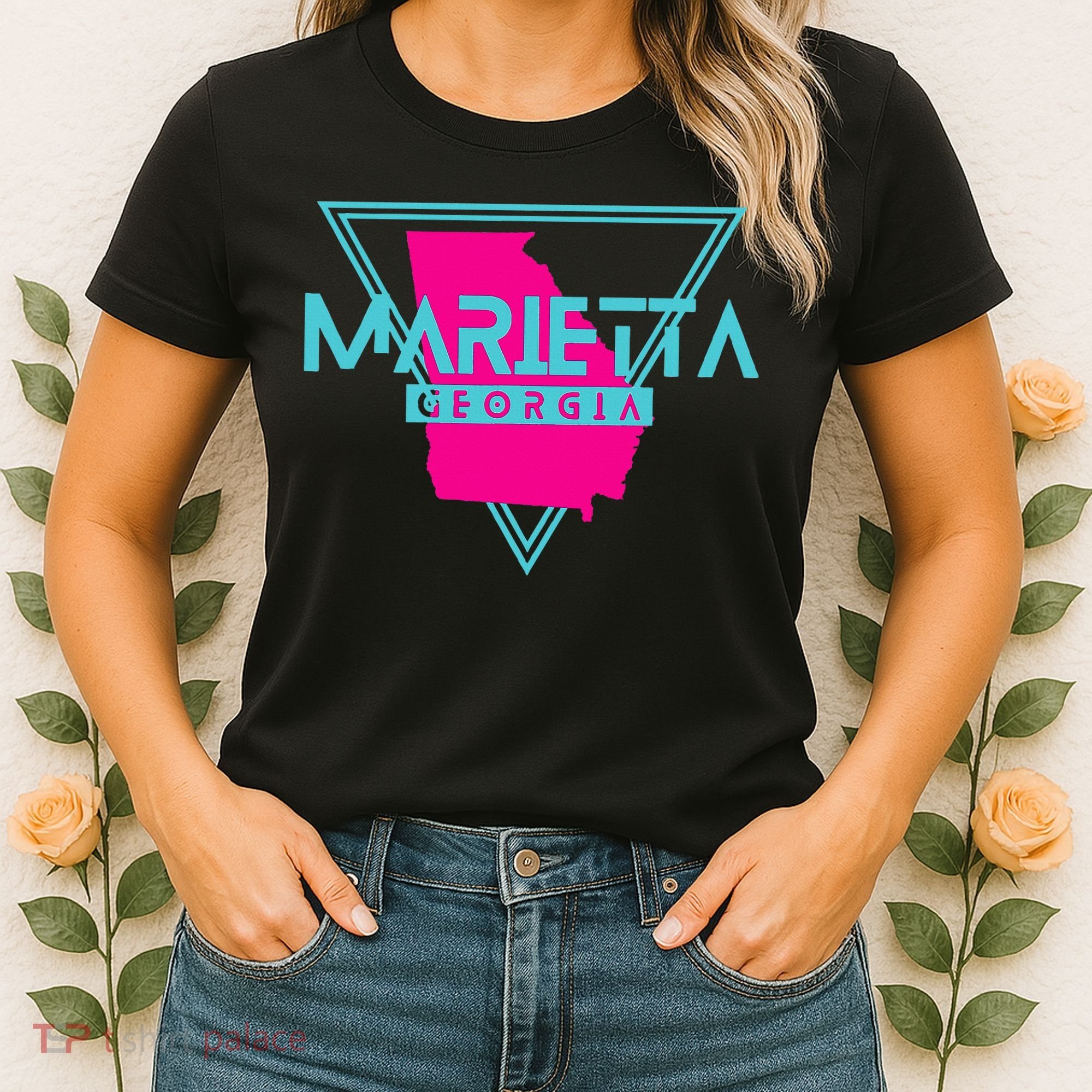 Marietta Georgia Souvenir Ga Retro Triangle Women's T-Shirt