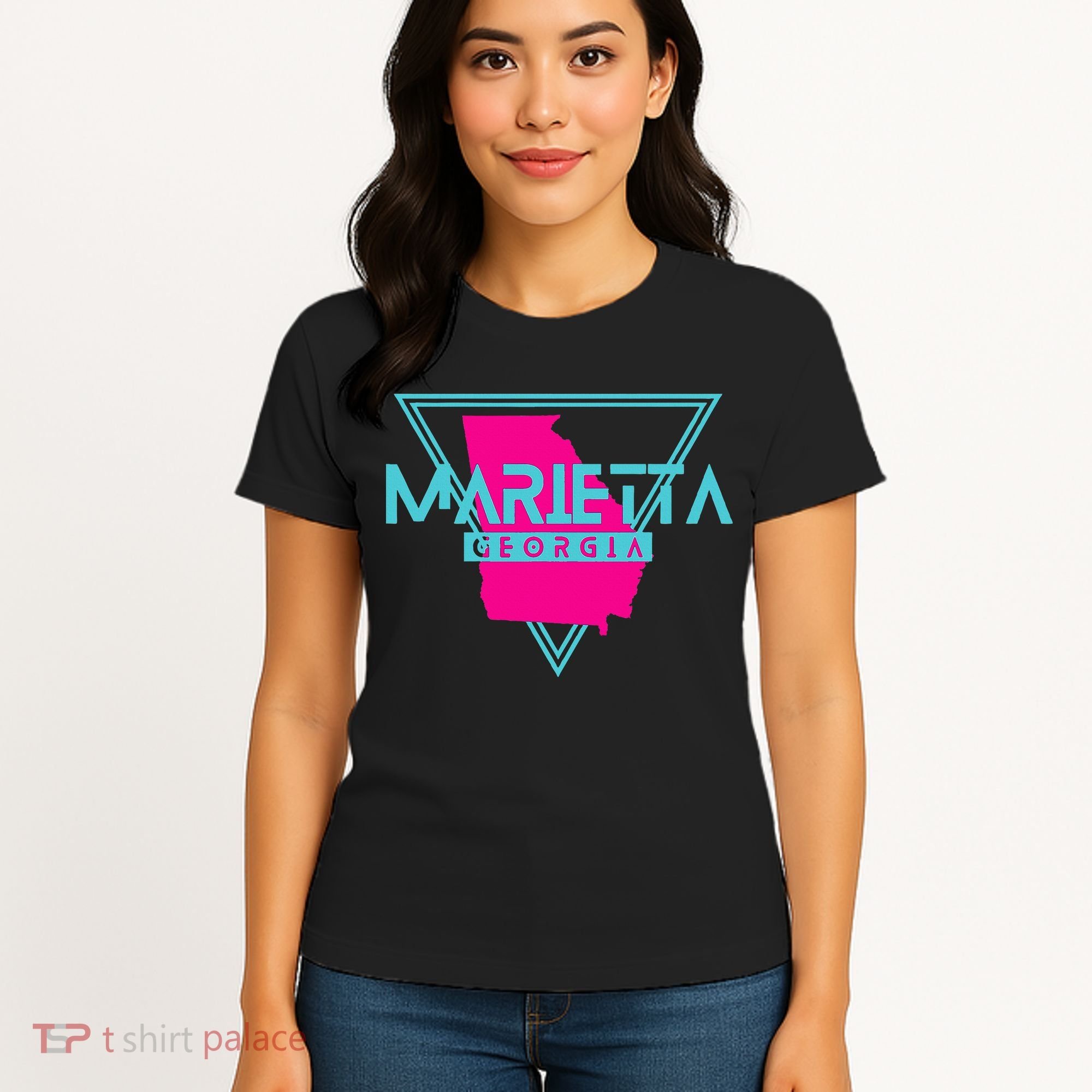Marietta Georgia Souvenir Ga Retro Triangle Women's T-Shirt