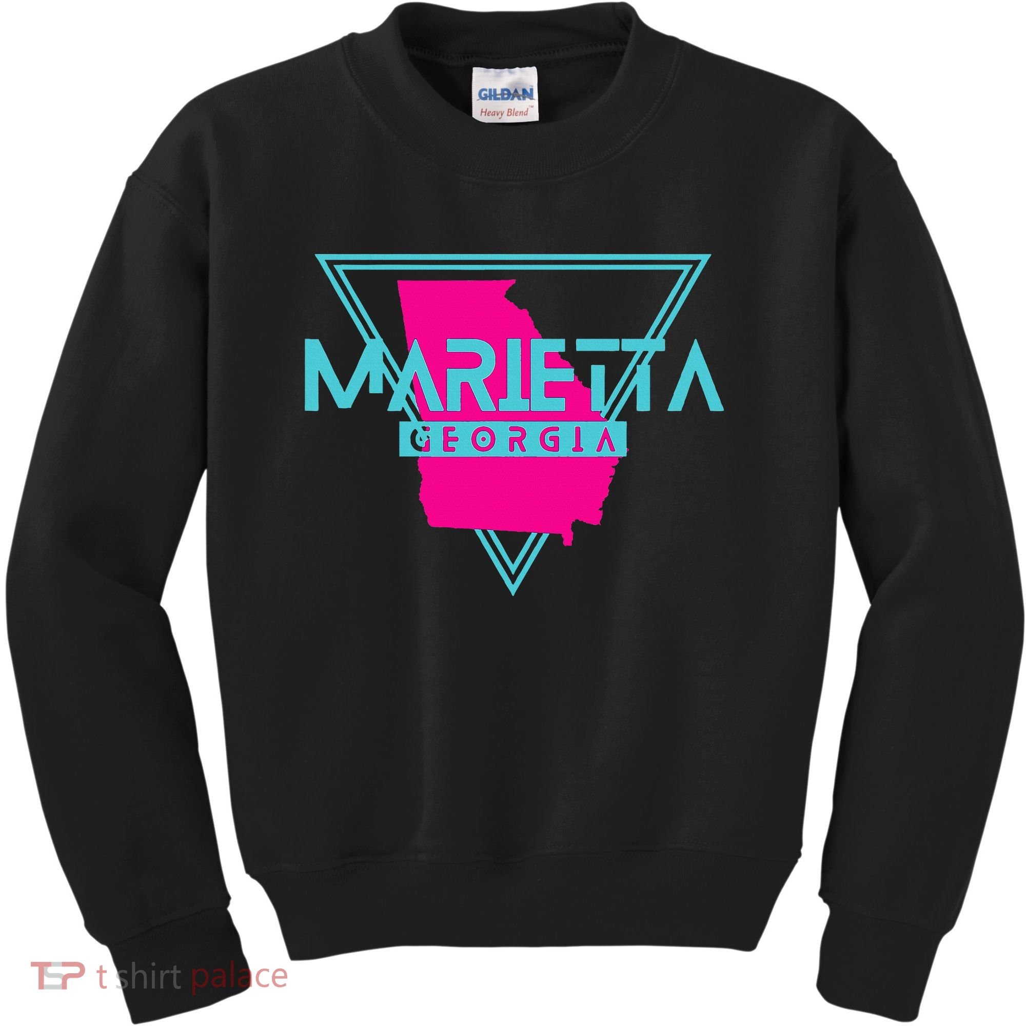 Marietta Georgia Souvenir Ga Retro Triangle Kids Sweatshirt