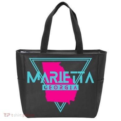 Marietta Georgia Souvenir Ga Retro Triangle Tote Bag