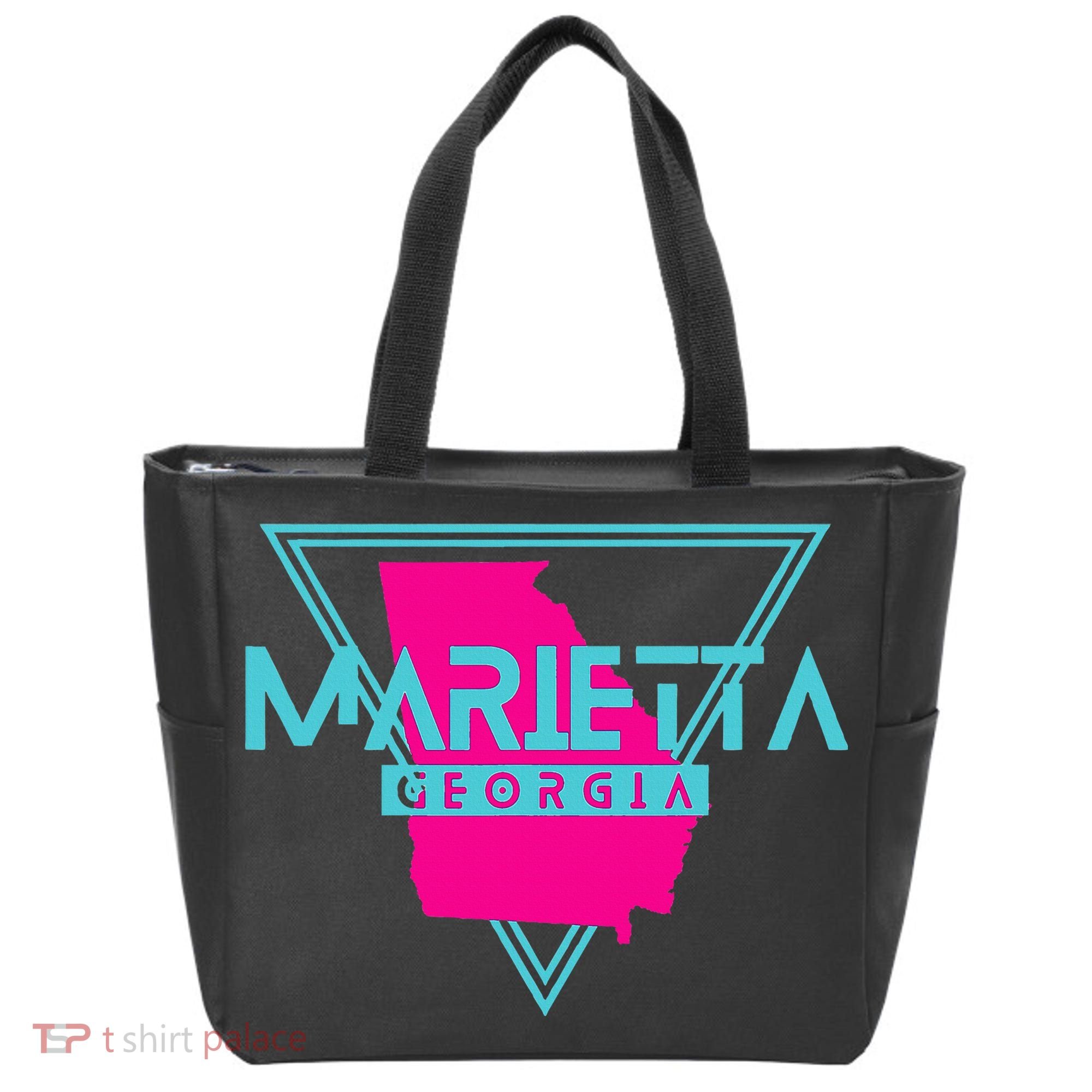 Marietta Georgia Souvenir Ga Retro Triangle Tote Bag