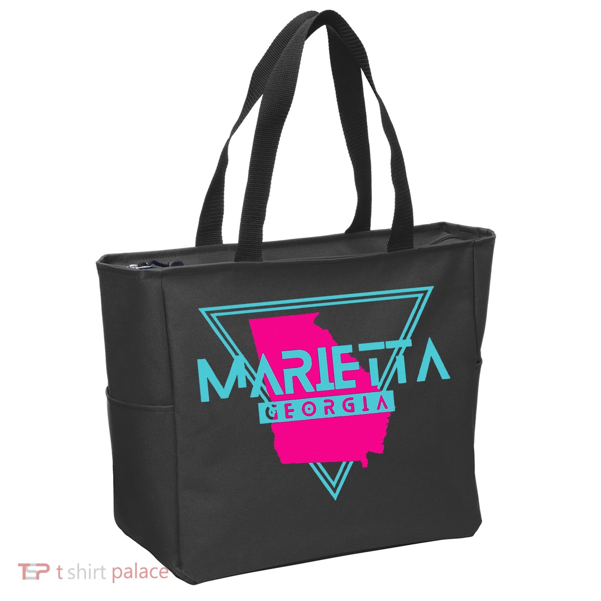 Marietta Georgia Souvenir Ga Retro Triangle Tote Bag