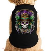 Mardi Gras Sugar Skull Party Doggie Tank thumb 0
