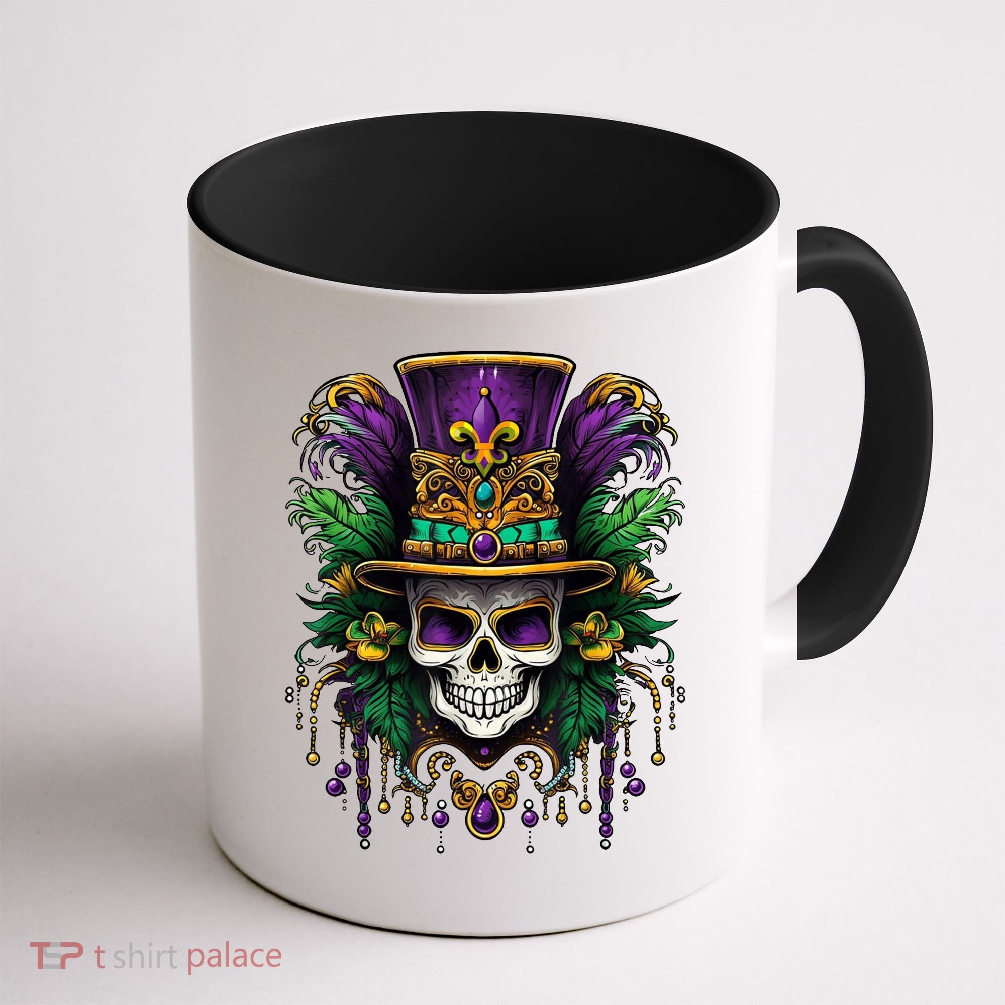 Mardi Gras Sugar Skull Party Coffee Mug